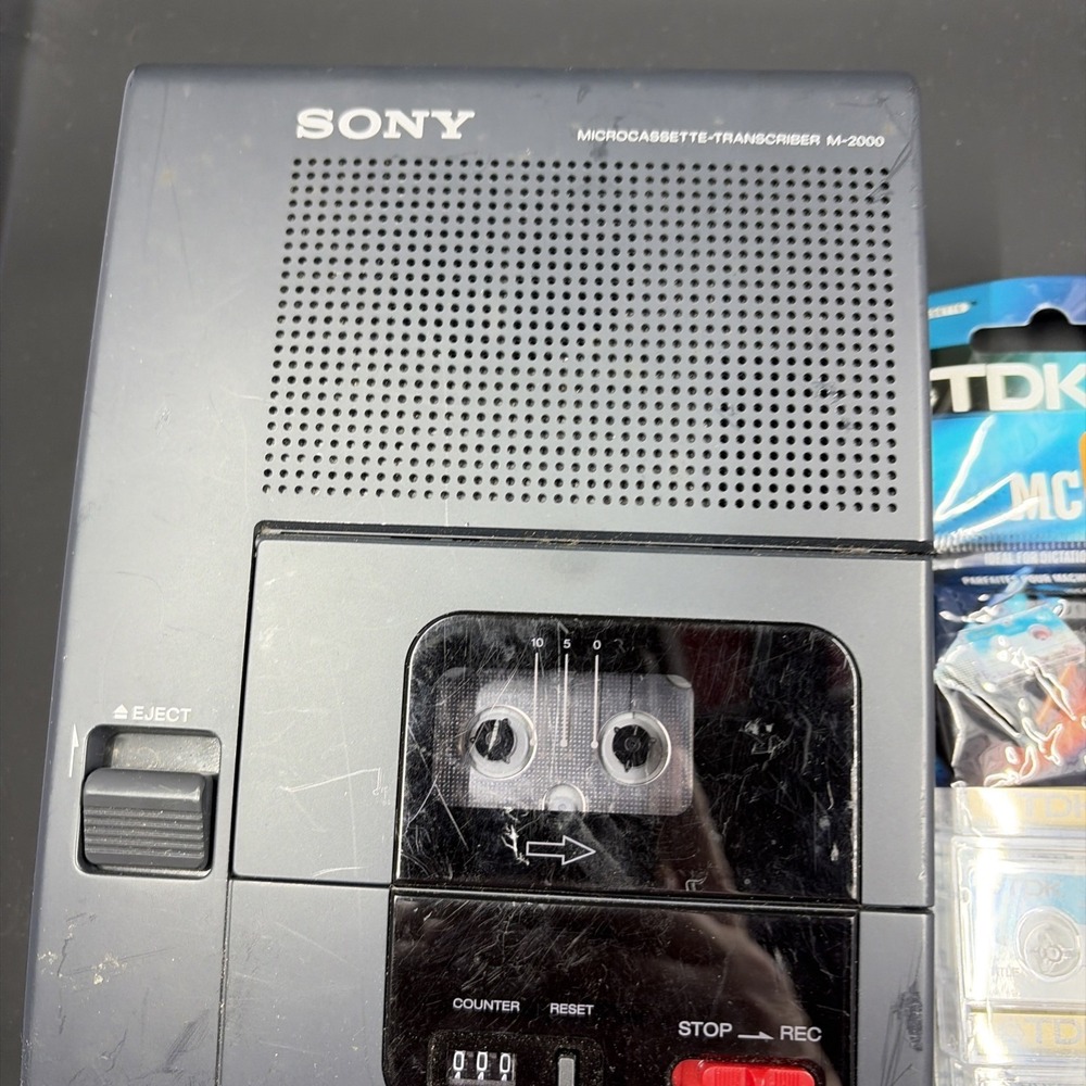 SONY M-2000 Microcassette Transcriber *NO Power Supply* - Picture 3 of 4